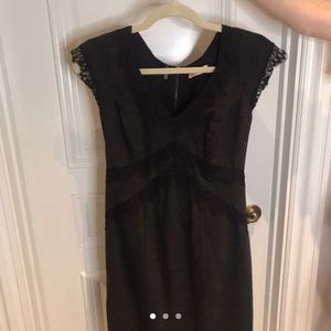 Rebecca Taylor Black Lace Detail Dress